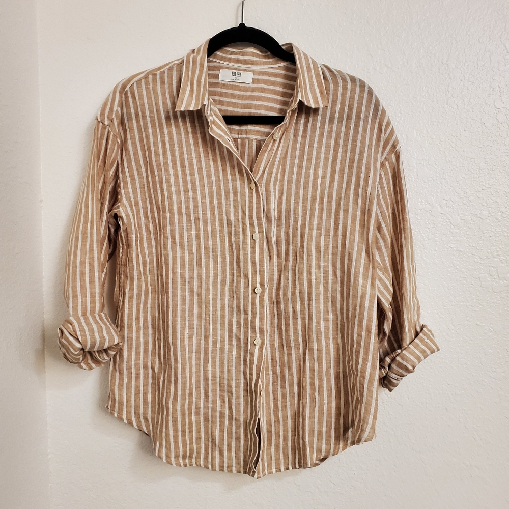 Striped Linen Button Down